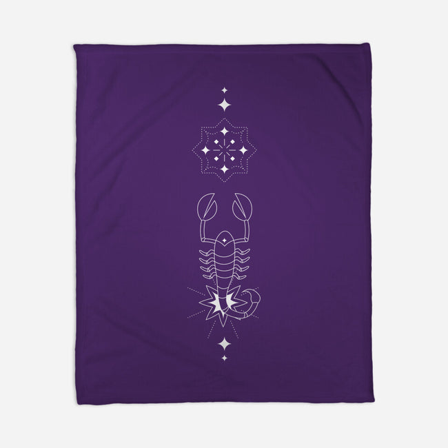 Scorpio Doodle-None-Fleece-Blanket-MaxoArt