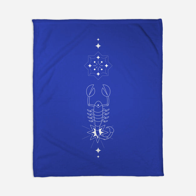Scorpio Doodle-None-Fleece-Blanket-MaxoArt