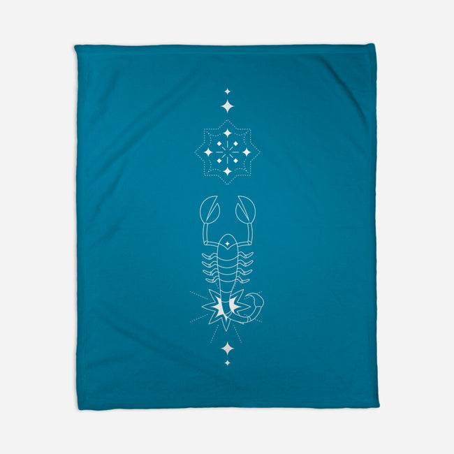 Scorpio Doodle-None-Fleece-Blanket-MaxoArt