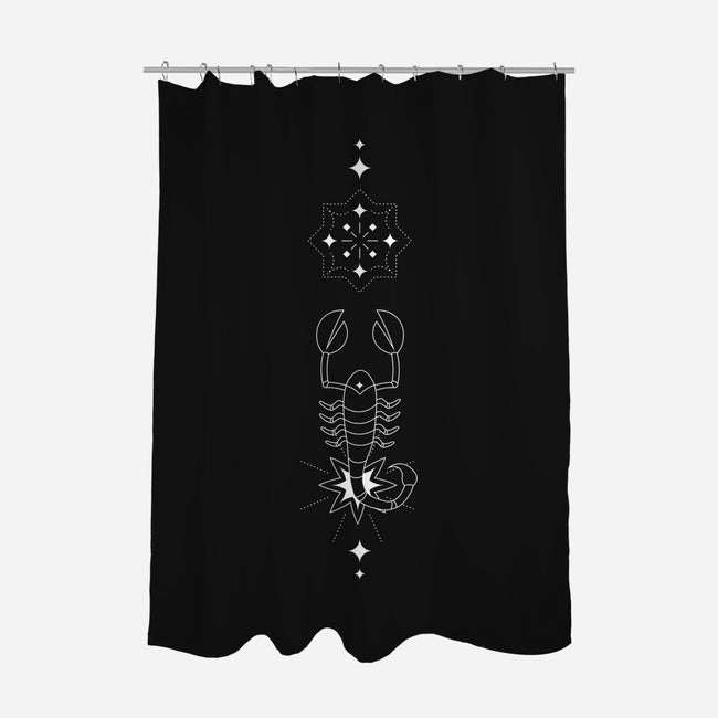Scorpio Doodle-None-Polyester-Shower Curtain-MaxoArt