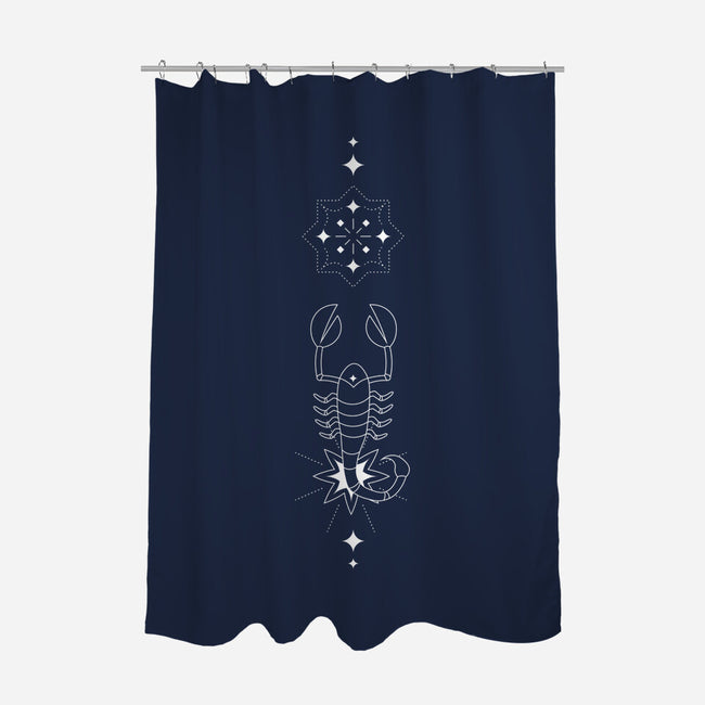 Scorpio Doodle-None-Polyester-Shower Curtain-MaxoArt