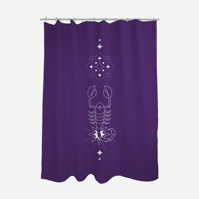Scorpio Doodle-None-Polyester-Shower Curtain-MaxoArt