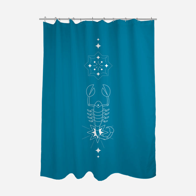 Scorpio Doodle-None-Polyester-Shower Curtain-MaxoArt
