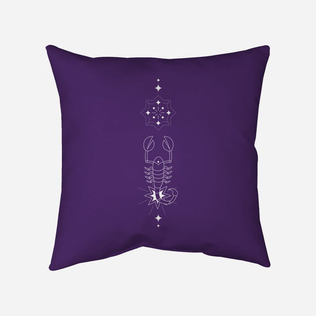 Scorpio Doodle-None-Removable Cover w Insert-Throw Pillow-MaxoArt