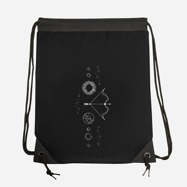Sagittarius Doodle-None-Drawstring-Bag-MaxoArt