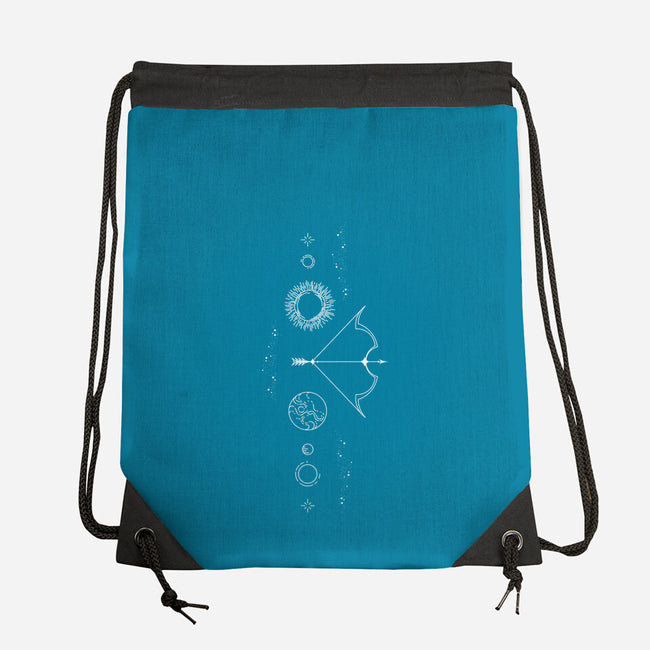 Sagittarius Doodle-None-Drawstring-Bag-MaxoArt
