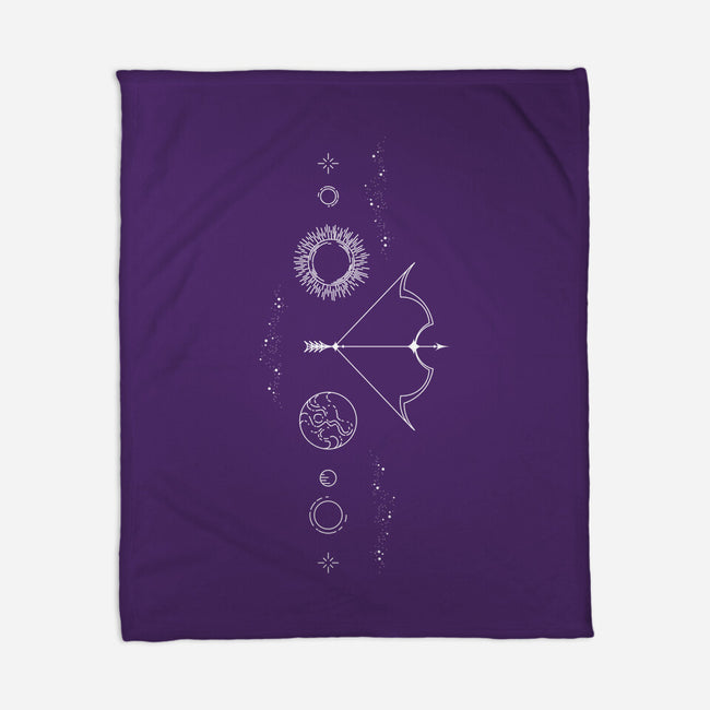 Sagittarius Doodle-None-Fleece-Blanket-MaxoArt