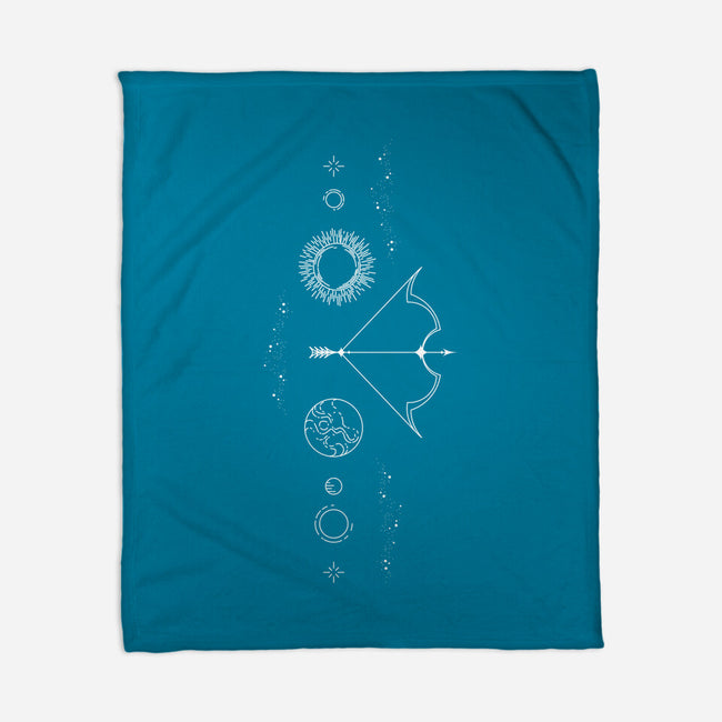 Sagittarius Doodle-None-Fleece-Blanket-MaxoArt