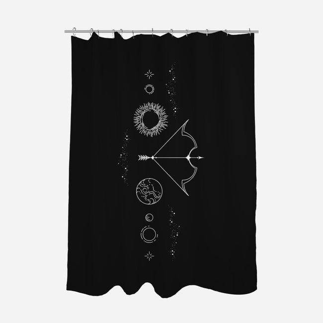 Sagittarius Doodle-None-Polyester-Shower Curtain-MaxoArt