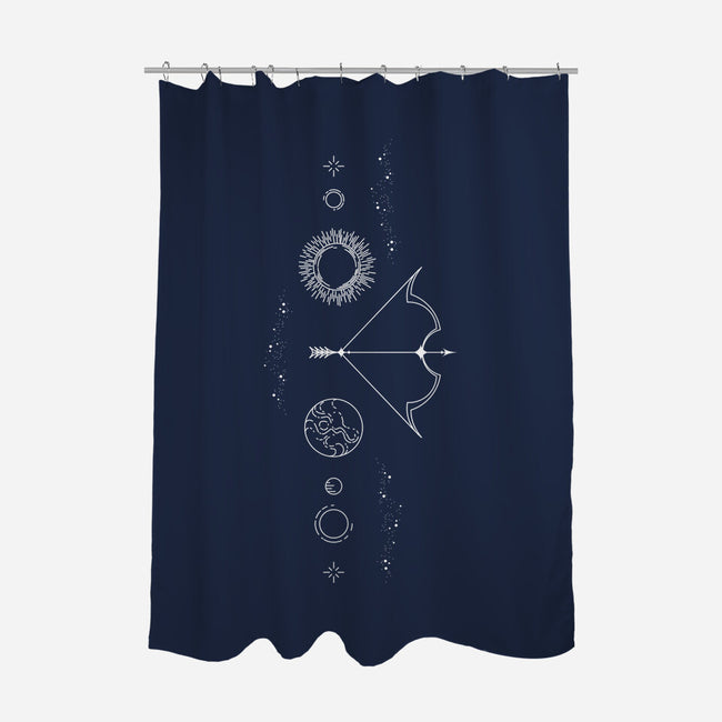 Sagittarius Doodle-None-Polyester-Shower Curtain-MaxoArt