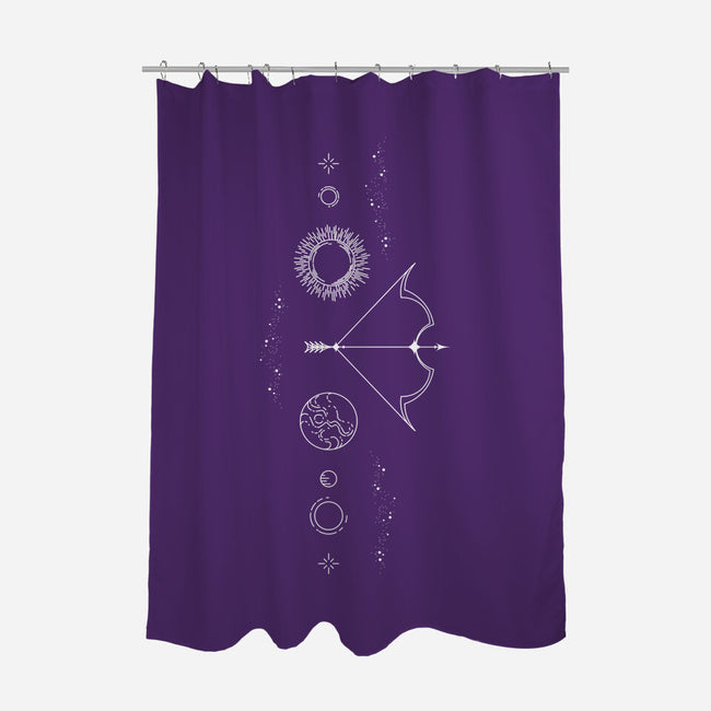 Sagittarius Doodle-None-Polyester-Shower Curtain-MaxoArt