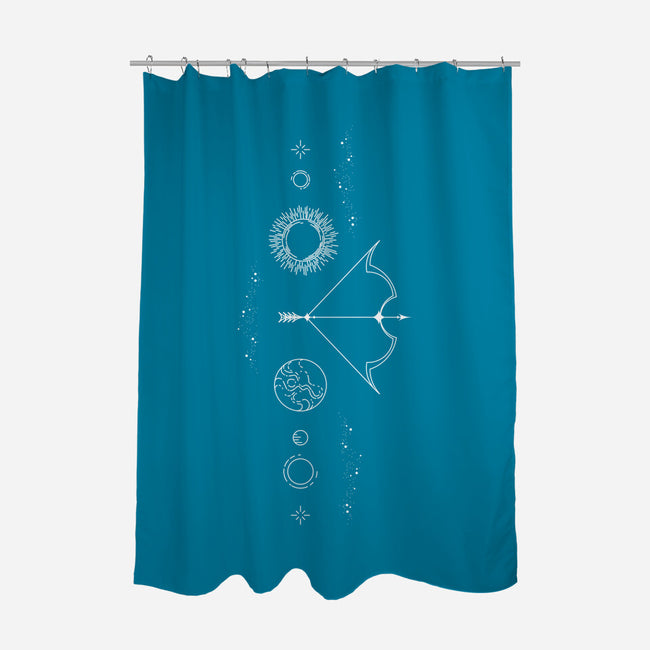 Sagittarius Doodle-None-Polyester-Shower Curtain-MaxoArt
