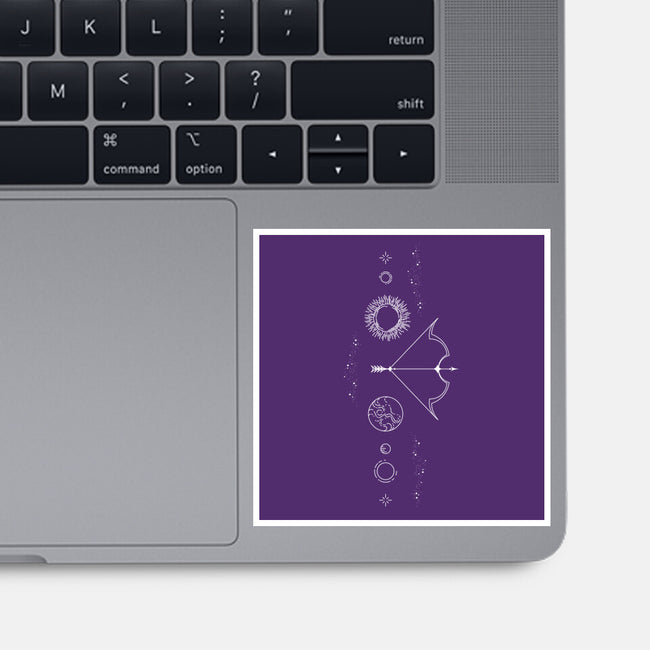 Sagittarius Doodle-None-Glossy-Sticker-MaxoArt