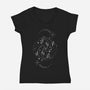 Pisces Doodle-Womens-V-Neck-Tee-MaxoArt