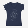 Pisces Doodle-Womens-V-Neck-Tee-MaxoArt