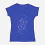 Pisces Doodle-Womens-V-Neck-Tee-MaxoArt