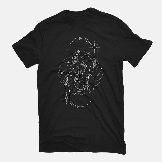 Pisces Doodle-Womens-Fitted-Tee-MaxoArt
