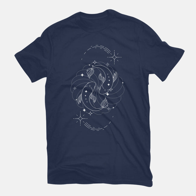 Pisces Doodle-Womens-Fitted-Tee-MaxoArt