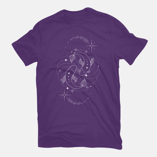 Pisces Doodle-Womens-Fitted-Tee-MaxoArt