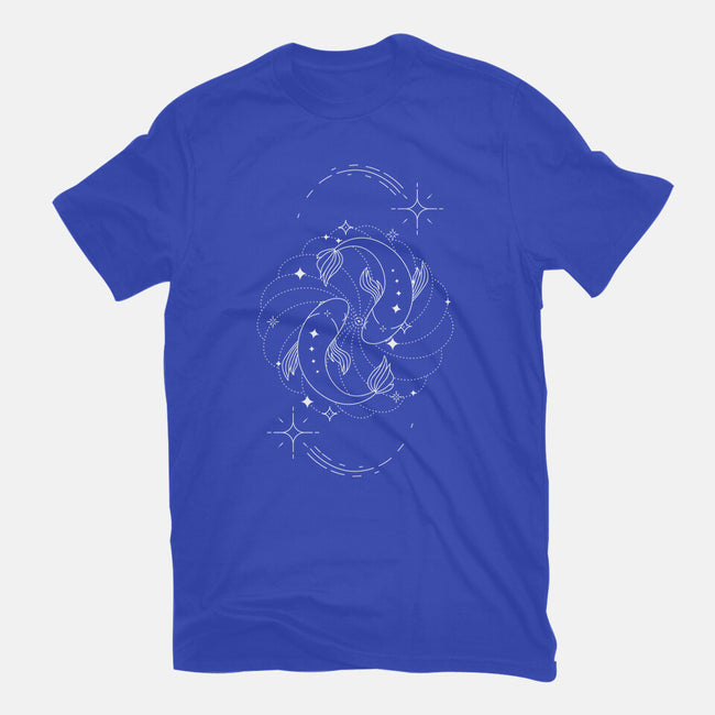 Pisces Doodle-Womens-Fitted-Tee-MaxoArt