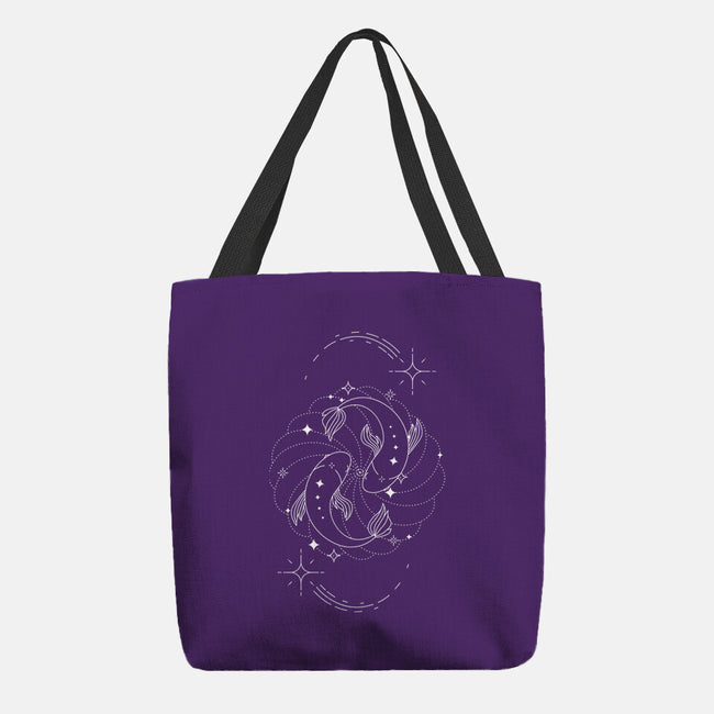 Pisces Doodle-None-Basic Tote-Bag-MaxoArt