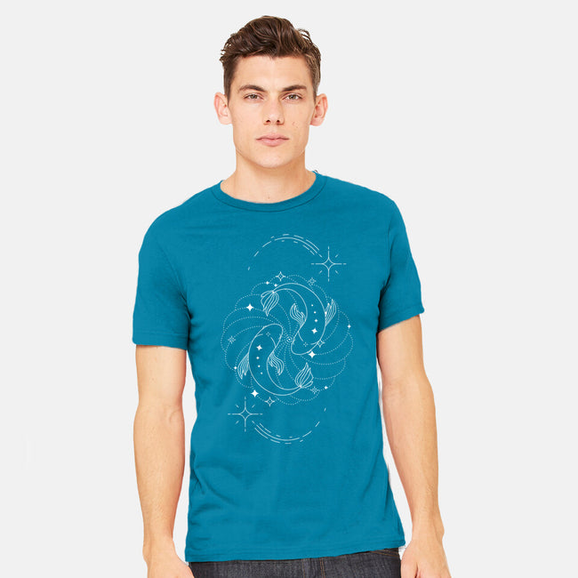 Pisces Doodle-Mens-Heavyweight-Tee-MaxoArt