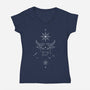 Taurus Doodle-Womens-V-Neck-Tee-MaxoArt