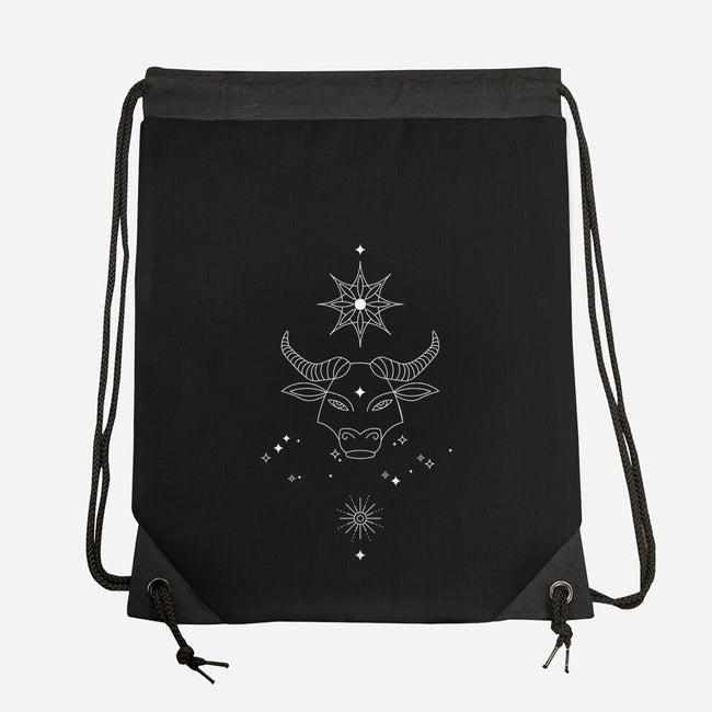 Taurus Doodle-None-Drawstring-Bag-MaxoArt