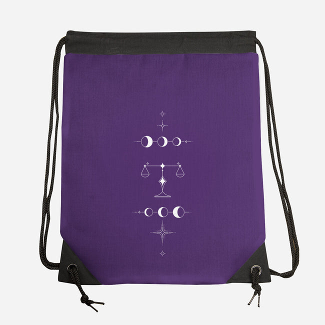 Libra Doodle-None-Drawstring-Bag-MaxoArt