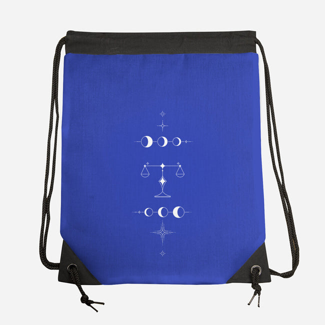 Libra Doodle-None-Drawstring-Bag-MaxoArt