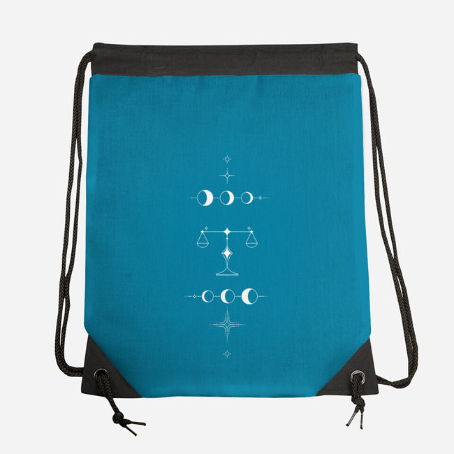 Libra Doodle-None-Drawstring-Bag-MaxoArt