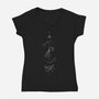Aquarius Doodle-Womens-V-Neck-Tee-MaxoArt