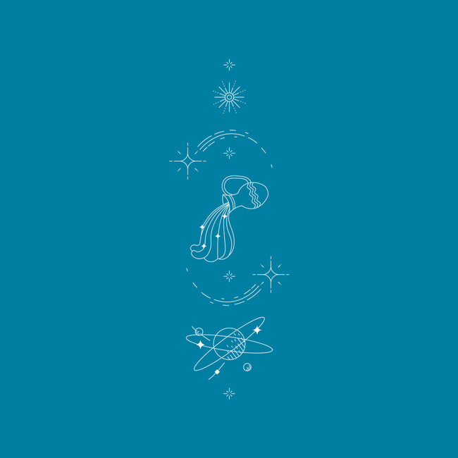Aquarius Doodle-None-Removable Cover w Insert-Throw Pillow-MaxoArt