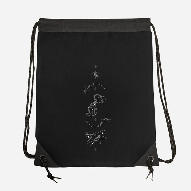 Aquarius Doodle-None-Drawstring-Bag-MaxoArt