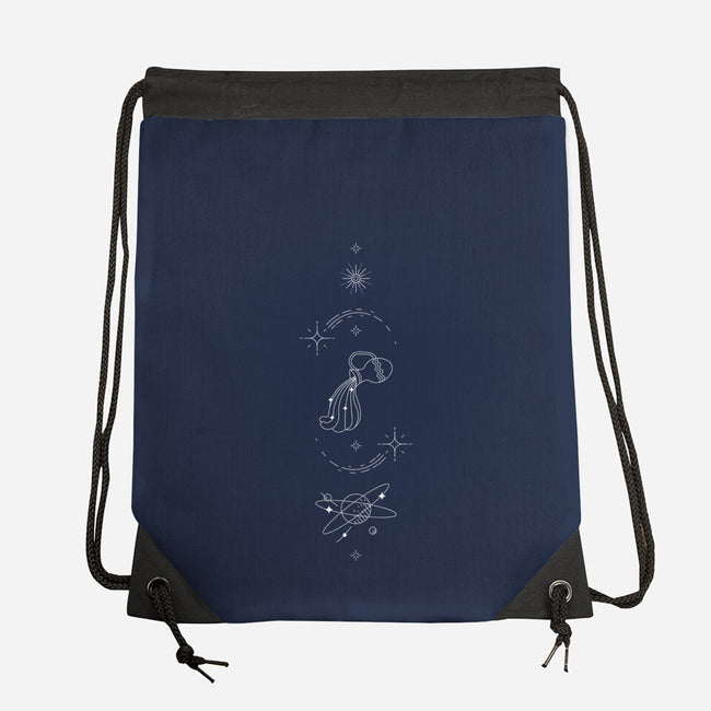 Aquarius Doodle-None-Drawstring-Bag-MaxoArt