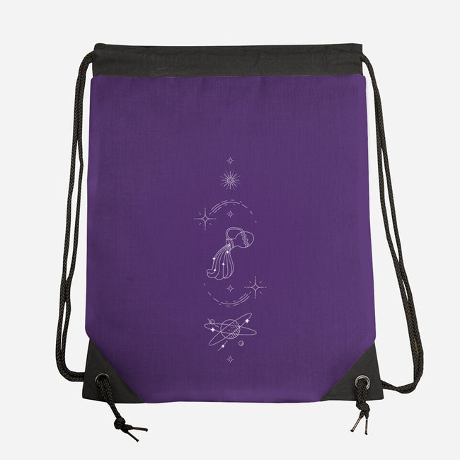 Aquarius Doodle-None-Drawstring-Bag-MaxoArt