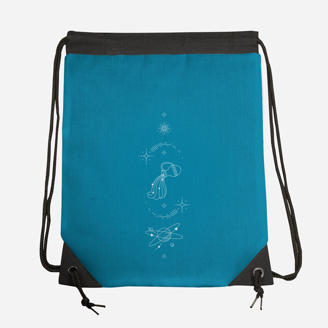 Aquarius Doodle-None-Drawstring-Bag-MaxoArt