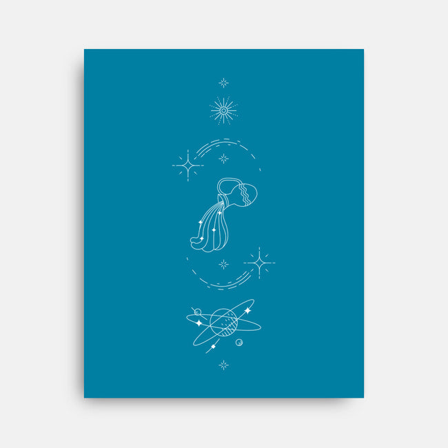 Aquarius Doodle-None-Stretched-Canvas-MaxoArt