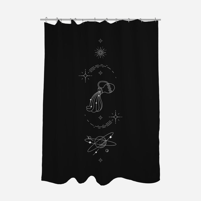 Aquarius Doodle-None-Polyester-Shower Curtain-MaxoArt