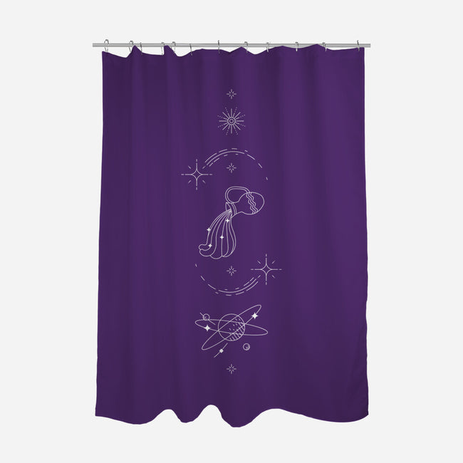 Aquarius Doodle-None-Polyester-Shower Curtain-MaxoArt