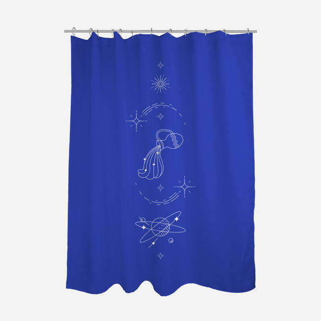 Aquarius Doodle-None-Polyester-Shower Curtain-MaxoArt