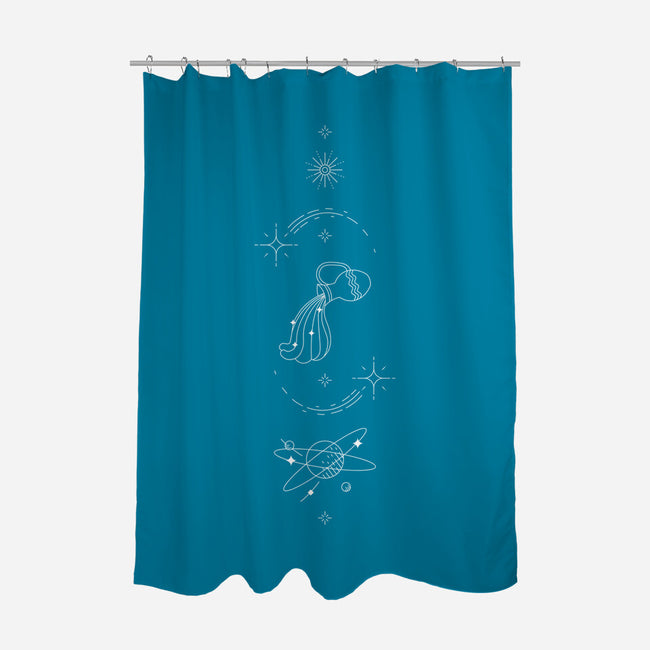 Aquarius Doodle-None-Polyester-Shower Curtain-MaxoArt
