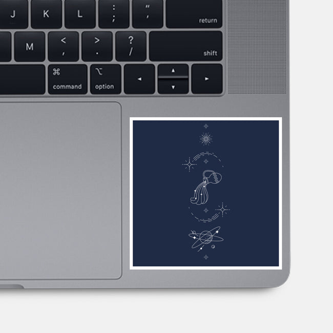 Aquarius Doodle-None-Glossy-Sticker-MaxoArt