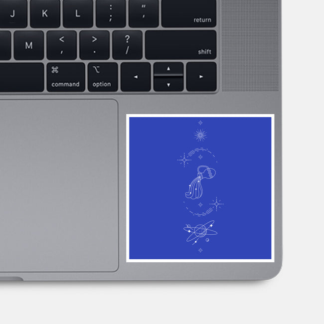 Aquarius Doodle-None-Glossy-Sticker-MaxoArt