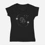 Gemini Doodle-Womens-V-Neck-Tee-MaxoArt