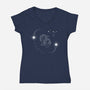 Gemini Doodle-Womens-V-Neck-Tee-MaxoArt