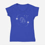 Gemini Doodle-Womens-V-Neck-Tee-MaxoArt