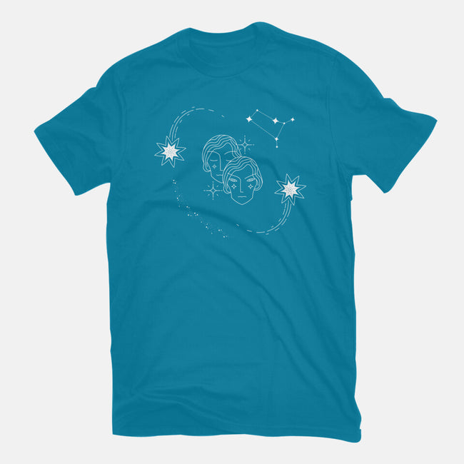 Gemini Doodle-Womens-Fitted-Tee-MaxoArt