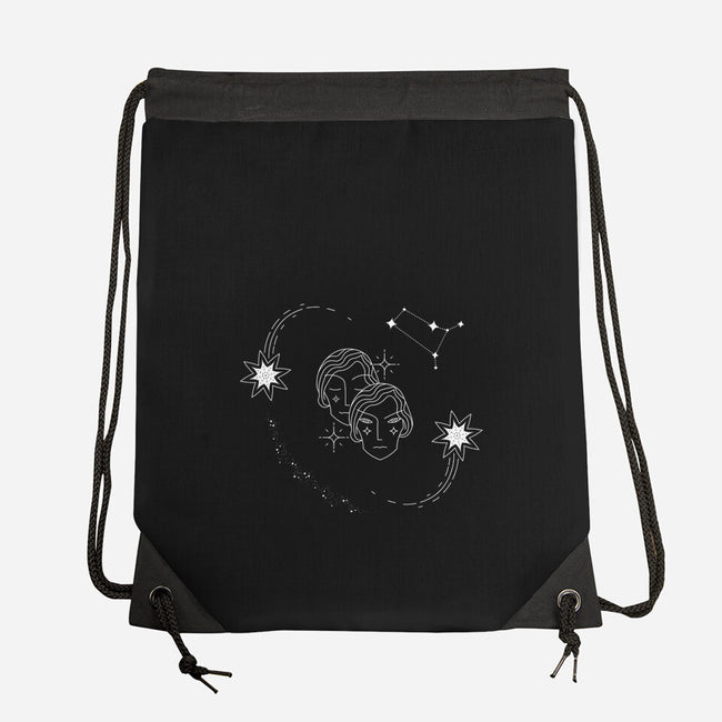 Gemini Doodle-None-Drawstring-Bag-MaxoArt
