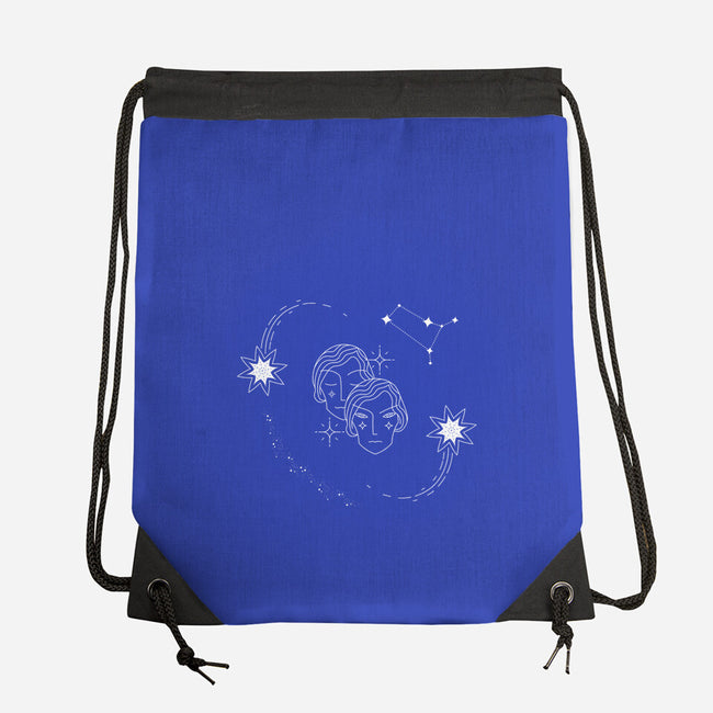 Gemini Doodle-None-Drawstring-Bag-MaxoArt